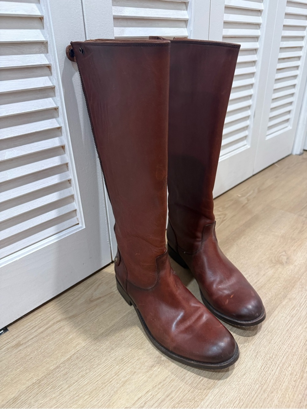 Frye Women's Over-the-Knee Riding Boots in Chestnut Brown